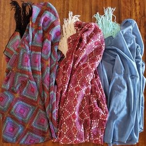 Bundle of 3 Lularoe Kimona Dusters with Fringe Hem
